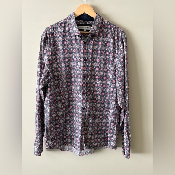 John Lennon by English Laundry Button-Up Shirt XL – Psychedelic Geometric Print - Picture 1 of 5